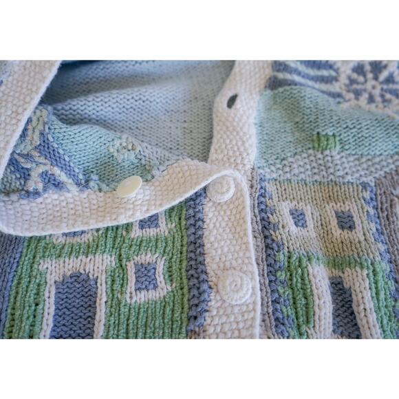 VTG Marisa Christina knit Sea Shore Sweater Vest 2X Cottagecore Whimsy Nautical - Picture 12 of 16